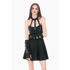 画像6: Multi-Buckle Eyelet Strap Elasticated Gloves / グローブ【DARK IN LOVE】 (6)