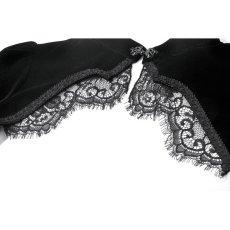 画像14: Velvet Shrug Lace-Spliced Flare Sleeve Bolero / ボレロ【DARK IN LOVE】 (14)