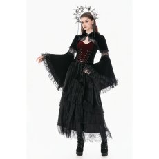 画像5: Velvet Shrug Lace-Spliced Flare Sleeve Bolero / ボレロ【DARK IN LOVE】 (5)