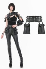 画像1: Leather Corset with Side Pouches / ウエストベルト【DARK IN LOVE】 (1)