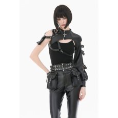 画像4: Leather Corset with Side Pouches / ウエストベルト【DARK IN LOVE】 (4)