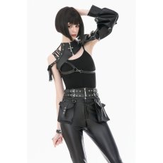 画像6: Leather Corset with Side Pouches / ウエストベルト【DARK IN LOVE】 (6)