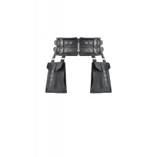 画像2: Leather Corset with Side Pouches / ウエストベルト【DARK IN LOVE】 (2)