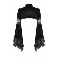画像3: Velvet Shrug Lace-Spliced Flare Sleeve Bolero / ボレロ【DARK IN LOVE】 (3)