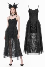 画像1: Dark Rite Gothic Lace and Mesh Long Dress / ワンピース【DARK IN LOVE】 (1)