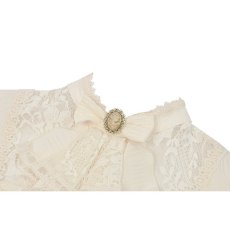 画像11: Victorian Lace Patchwork Puff Sleeve Slim Blouse / WHITE / トップス【DARK IN LOVE】 (11)