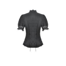 画像3: Vintage Lolita Blouse / BLACK / トップス【DARK IN LOVE】 (3)