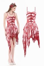 画像1: Bloody Romance - Gothic Asymmetric Tiered Dress / ワンピース【DARK IN LOVE】 (1)