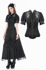 画像1: Vintage Lolita Blouse / BLACK / トップス【DARK IN LOVE】 (1)