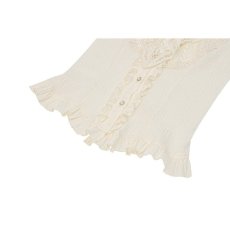 画像13: Victorian Lace Patchwork Puff Sleeve Slim Blouse / WHITE / トップス【DARK IN LOVE】 (13)