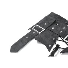 画像9: Double-Buckle Lace-up Asymmetrical Corset Belt / コルセット【DARK IN LOVE】 (9)