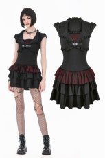 画像1: Ruffled Collar and Tiered Cake Skirt / ワンピース【DARK IN LOVE】 (1)
