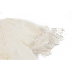 画像12: Victorian Lace Patchwork Puff Sleeve Slim Blouse / WHITE / トップス【DARK IN LOVE】 (12)