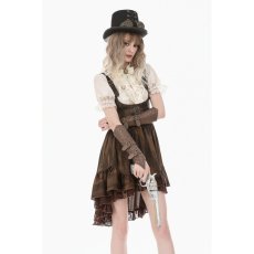 画像4: Victorian Lace Patchwork Puff Sleeve Slim Blouse / WHITE / トップス【DARK IN LOVE】 (4)