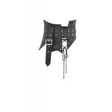 画像2: Double-Buckle Lace-up Asymmetrical Corset Belt / コルセット【DARK IN LOVE】 (2)