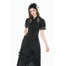 画像4: Vintage Lolita Blouse / BLACK / トップス【DARK IN LOVE】 (4)