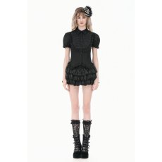 画像6: Retro Victorian Lace Ruffle Puff Sleeve Slim Blouse / トップス【DARK IN LOVE】 (6)