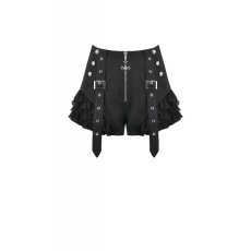 画像2: Punk Cross Lace Patchwork High-Waisted Shorts / ショートパンツ【DARK IN LOVE】 (2)