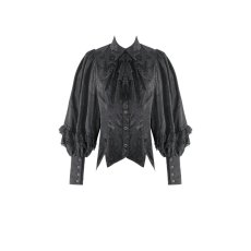 画像2: Gothic Victorian Blouse with Rose Jacquard / トップス【DARK IN LOVE】 (2)