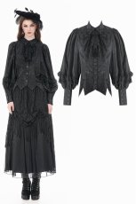 画像1: Gothic Victorian Blouse with Rose Jacquard / トップス【DARK IN LOVE】 (1)