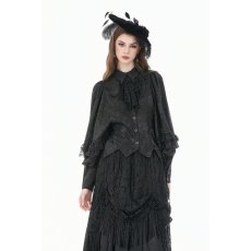 画像4: Gothic Victorian Blouse with Rose Jacquard / トップス【DARK IN LOVE】 (4)