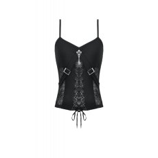 画像2: Key to Night - Gothic Punk Cami Top / トップス【DARK IN LOVE】 (2)