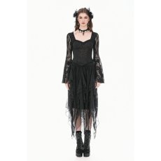画像5: Shadow Mist Layered Mesh Long Skirt / スカート【DARK IN LOVE】 (5)