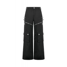画像2: Urban Mobility Cross-Zip Wide-Leg Cargo Pants / パンツ【DARK IN LOVE】 (2)