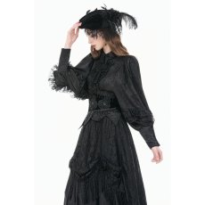 画像6: Gothic Victorian Blouse with Rose Jacquard / トップス【DARK IN LOVE】 (6)