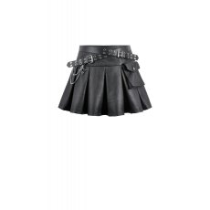 画像2: Punk Double Belt Pleated Skirt / スカート【DARK IN LOVE】 (2)