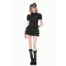 画像7: Retro Victorian Lace Ruffle Puff Sleeve Slim Blouse / トップス【DARK IN LOVE】 (7)