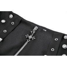 画像13: Punk Cross Lace Patchwork High-Waisted Shorts / ショートパンツ【DARK IN LOVE】 (13)