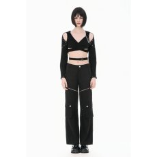 画像6: Urban Mobility Cross-Zip Wide-Leg Cargo Pants / パンツ【DARK IN LOVE】 (6)