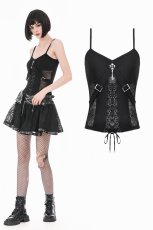 画像1: Key to Night - Gothic Punk Cami Top / トップス【DARK IN LOVE】 (1)