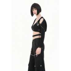 画像4: Urban Mobility Cross-Zip Wide-Leg Cargo Pants / パンツ【DARK IN LOVE】 (4)