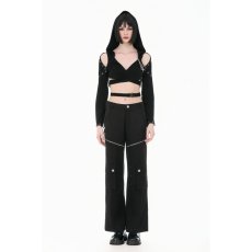 画像5: Urban Mobility Cross-Zip Wide-Leg Cargo Pants / パンツ【DARK IN LOVE】 (5)