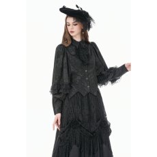 画像5: Gothic Victorian Blouse with Rose Jacquard / トップス【DARK IN LOVE】 (5)