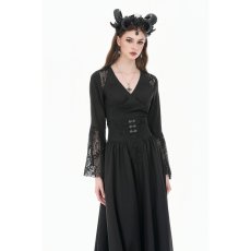 画像5: Lace-Paneled Shoulders and Dramatic Flare Sleeves / トップス【DARK IN LOVE】 (5)