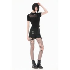 画像8: Sheer Spiderweb Mesh Short Sleeve Top / トップス【DARK IN LOVE】 (8)