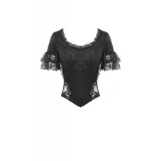 画像2: Lace Embroidery Panel Fitted Top / トップス【DARK IN LOVE】 (2)