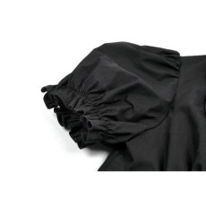 画像14: Cross-Zip Buckled Waist Ruffle Puff Sleeve Crop Top / トップス【DARK IN LOVE】 (14)