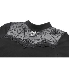 画像11: Sheer Spiderweb Mesh Short Sleeve Top / トップス【DARK IN LOVE】 (11)