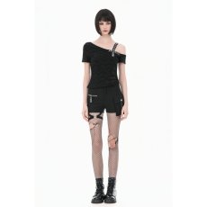 画像7: Studded Cross Straps Asymmetric Tops / トップス【DARK IN LOVE】 (7)