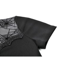 画像13: Sheer Spiderweb Mesh Short Sleeve Top / トップス【DARK IN LOVE】 (13)