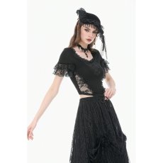 画像5: Lace Embroidery Panel Fitted Top / トップス【DARK IN LOVE】 (5)