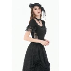 画像4: Lace Embroidery Panel Fitted Top / トップス【DARK IN LOVE】 (4)