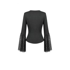 画像3: Lace-Paneled Shoulders and Dramatic Flare Sleeves / トップス【DARK IN LOVE】 (3)