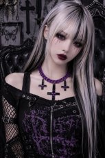 画像3: 🔥SALE🔥Inverted Cross / Skull / Purple / ネックレス【KREEPSVILLE 666】 (3)