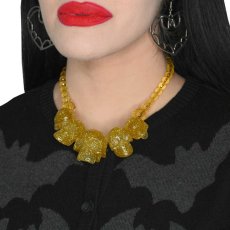 画像3: SKULL COLLECTION / Gold Glitter / ネックレス【KREEPSVILLE 666】 (3)