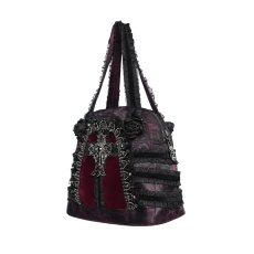 画像6: Gothic Lace-Trimmed Rose Cross Bag / RED / ハンドバッグ【Devil Fashion】 (6)